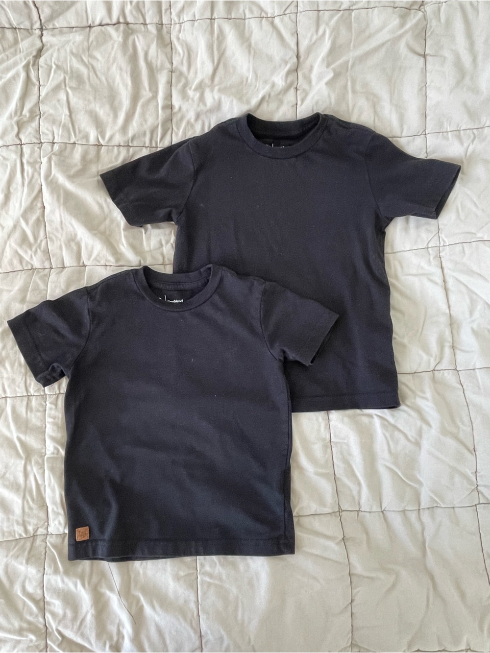 TenTree Kids Black Crewneck T-Shirt - Pack of 2